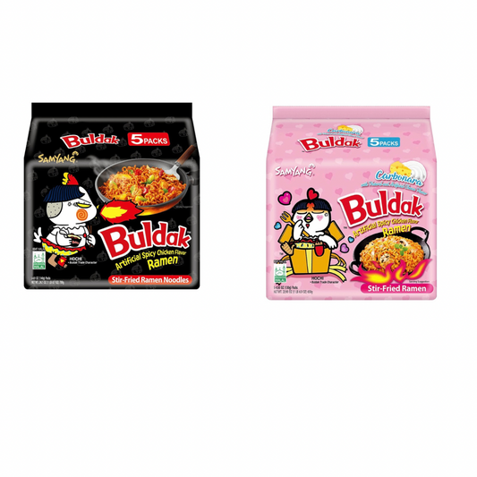 Buldak Spicy & Carbonara-10 Pack- Stir Fried Ramen