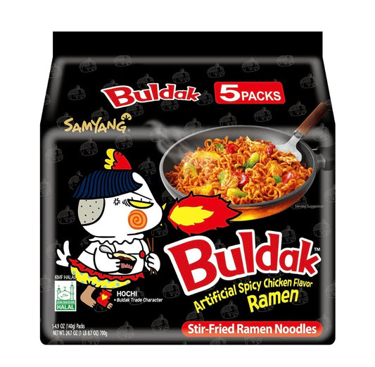Samyang Buldak Stir Fried Ramen - Hot Chicken Flavor -5 Packs