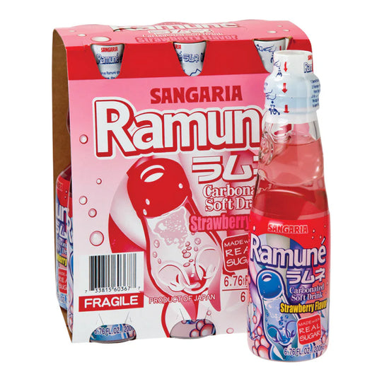 Sangaria Ramune Strawberry Flavor(6 Pack)